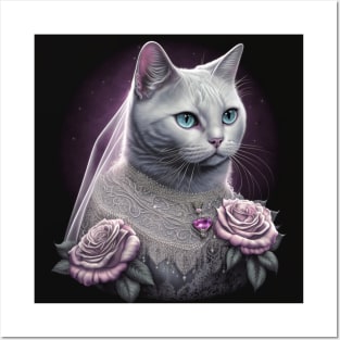 Royal White British Shorthair Posters and Art